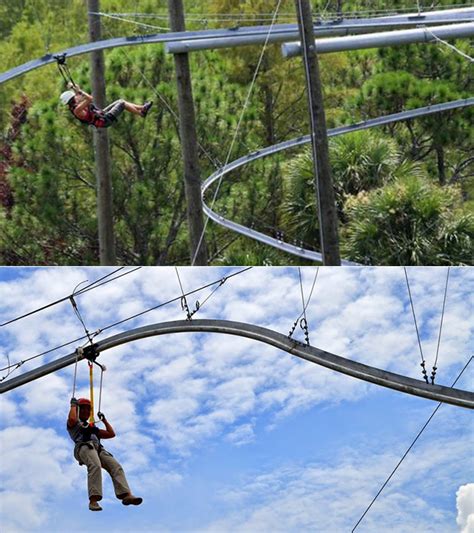how are ziplines similar to roler coasters